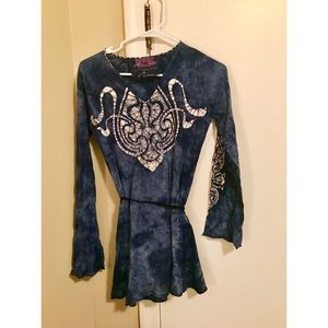 Lotus athleta blue hippie boho dress